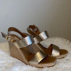 Steve Madden Gold Wedge Sandals